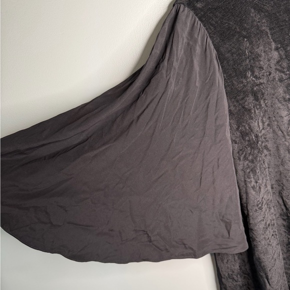 Norisol Ferrari NYC Avant-Garde Velvet Mini Dress Draped Sleeves Rare Sample - Picture 6 of 9